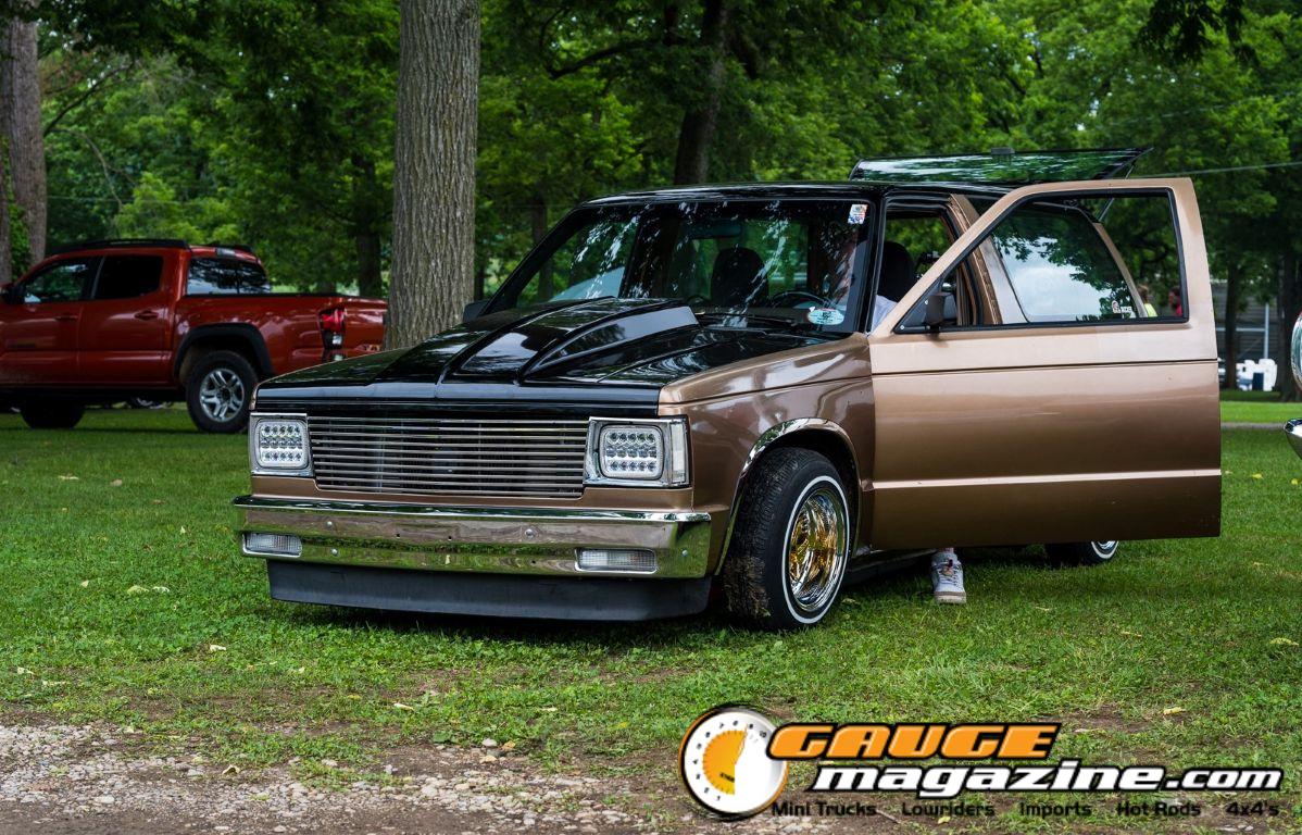 Custom trucks on display during Slamology 2026 Trucks