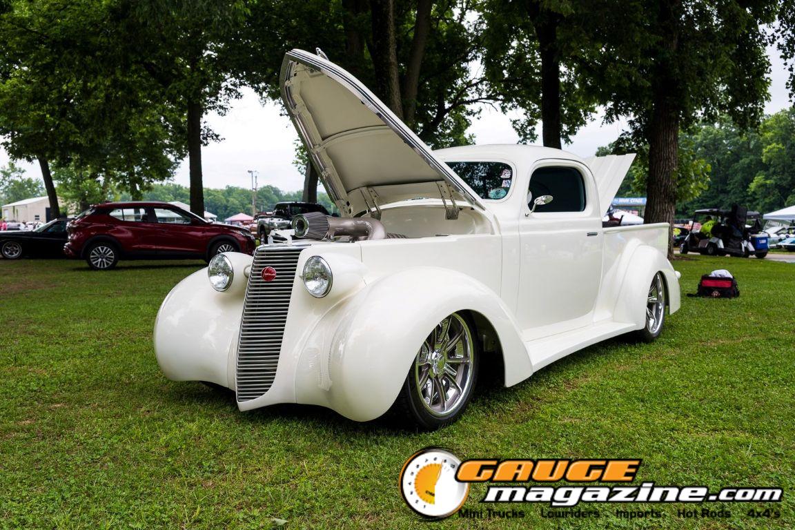 Custom trucks on display during Slamology 2026 Trucks