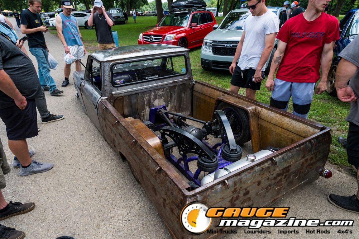 Custom trucks on display during Slamology 2026 Trucks
