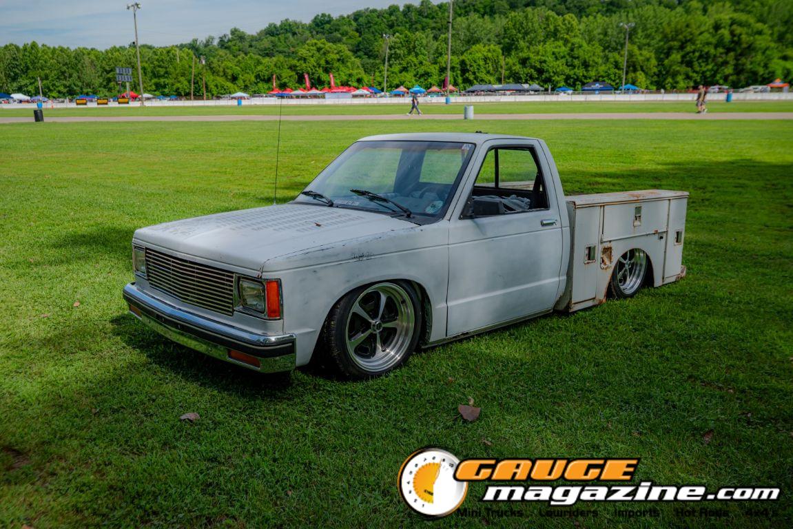 Custom trucks on display during Slamology 2026 Trucks