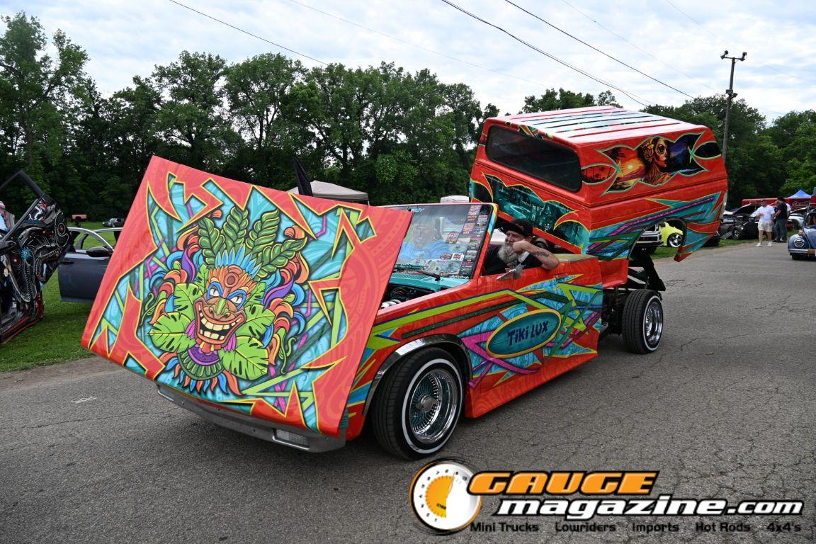 Custom trucks on display during Slamology 2026 Trucks