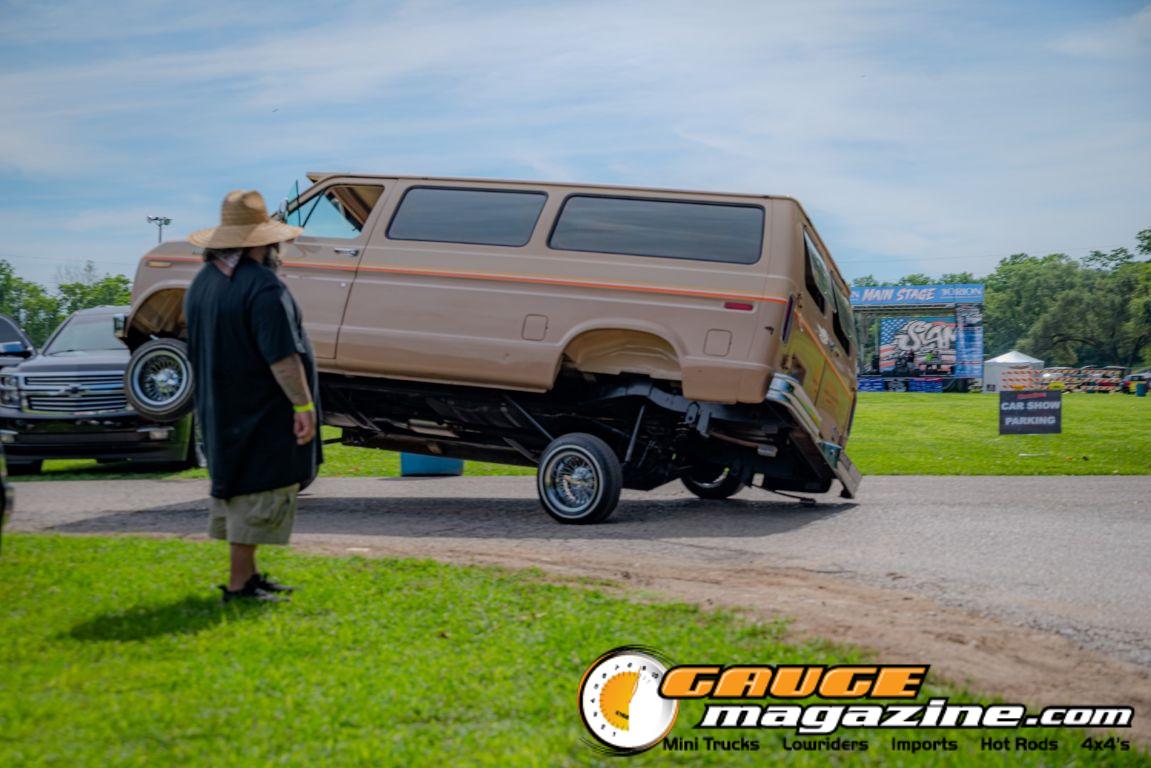 Custom trucks on display during Slamology 2026 Trucks