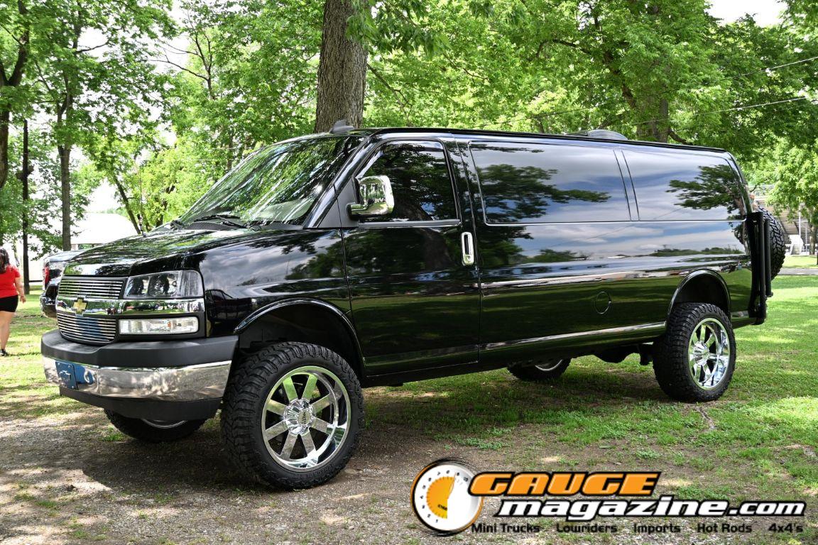 Custom trucks on display during Slamology 2026 Trucks