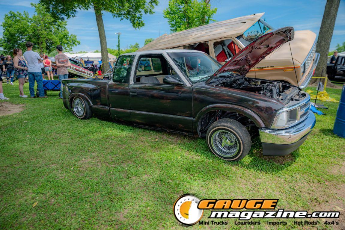Custom trucks on display during Slamology 2026 Trucks