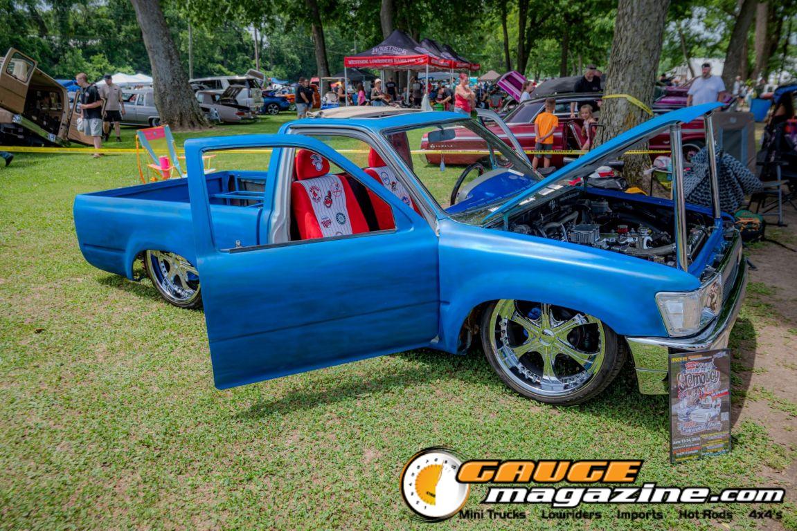 Custom trucks on display during Slamology 2026 Trucks
