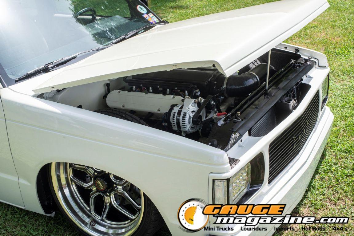 Custom trucks on display during Slamology 2026 Trucks