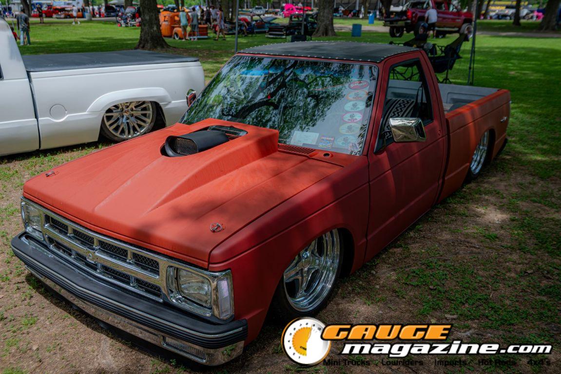 Custom trucks on display during Slamology 2026 Trucks
