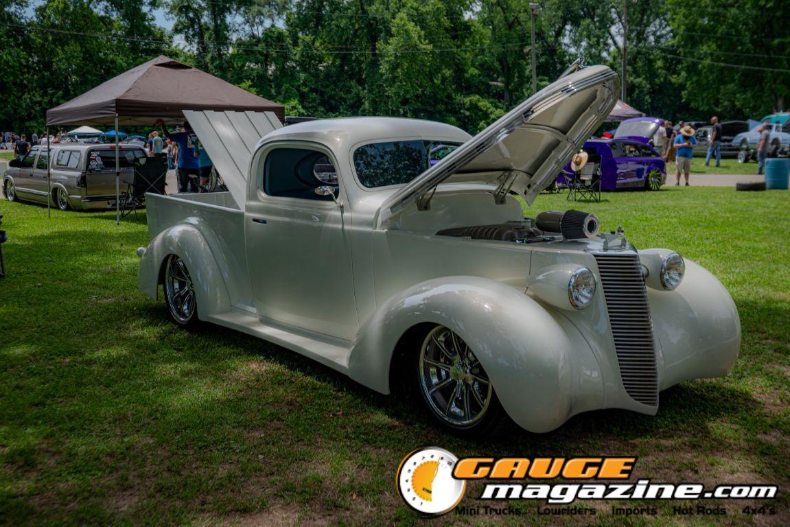 Custom trucks on display during Slamology 2026 Trucks