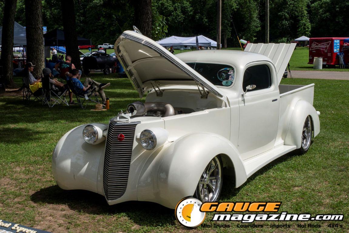 Custom trucks on display during Slamology 2026 Trucks