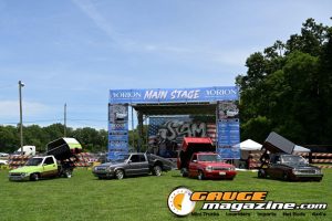 Custom trucks on display during Slamology 2026 Trucks