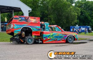 Custom trucks on display during Slamology 2026 Trucks