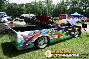 Custom trucks on display during Slamology 2026 Trucks