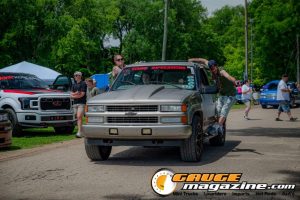 Custom trucks on display during Slamology 2026 Trucks