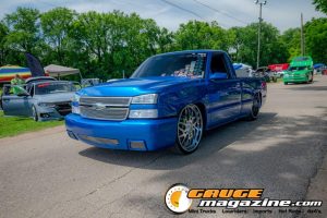 Custom trucks on display during Slamology 2026 Trucks