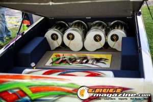 Custom trucks on display during Slamology 2026 Trucks