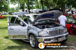 Custom trucks on display during Slamology 2026 Trucks