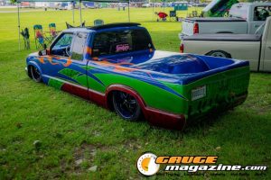 Custom trucks on display during Slamology 2026 Trucks