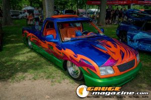 Custom trucks on display during Slamology 2026 Trucks