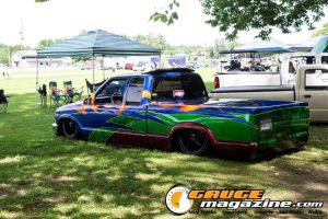 Custom trucks on display during Slamology 2026 Trucks