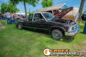 Custom trucks on display during Slamology 2026 Trucks
