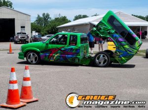 Custom trucks on display during Slamology 2026 Trucks