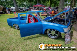 Custom trucks on display during Slamology 2026 Trucks