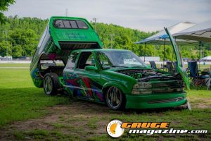Custom trucks on display during Slamology 2026 Trucks