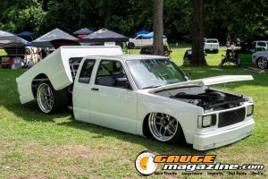 Custom trucks on display during Slamology 2026 Trucks