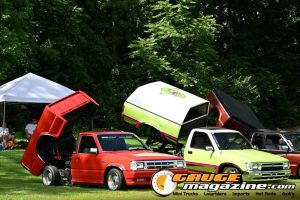 Custom trucks on display during Slamology 2026 Trucks
