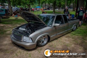 Custom trucks on display during Slamology 2026 Trucks
